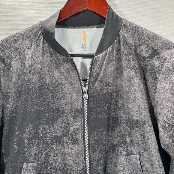 Lucy Jacket Womens Small Full Zip Gray Stretch Pockets Ribbed Cuffs - Picture 2 of 9